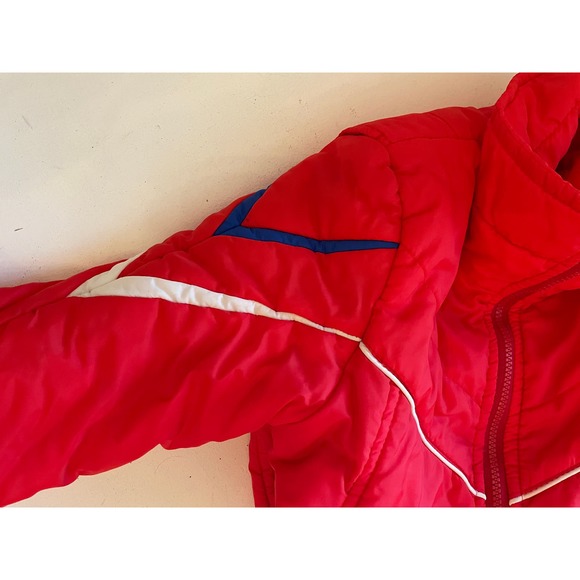 Vintage Obermeyer Ski Puffer Jacket Winter Coat Kids/JUNIOR Size 14 Red - Picture 5 of 12